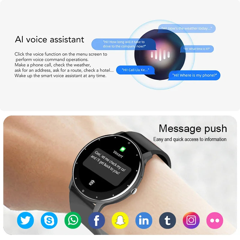 LIGE Smartwatch for women and men for an active lifestyle. New 2025, Popular
