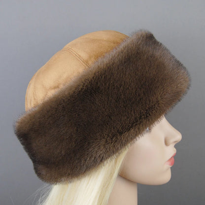 Women's luxury mink fur hat, available in different variations