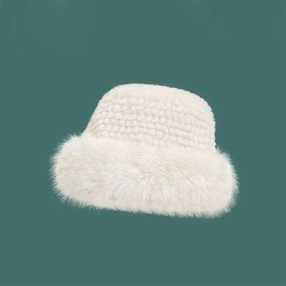 Luxury mink fur hat for winter, different colors