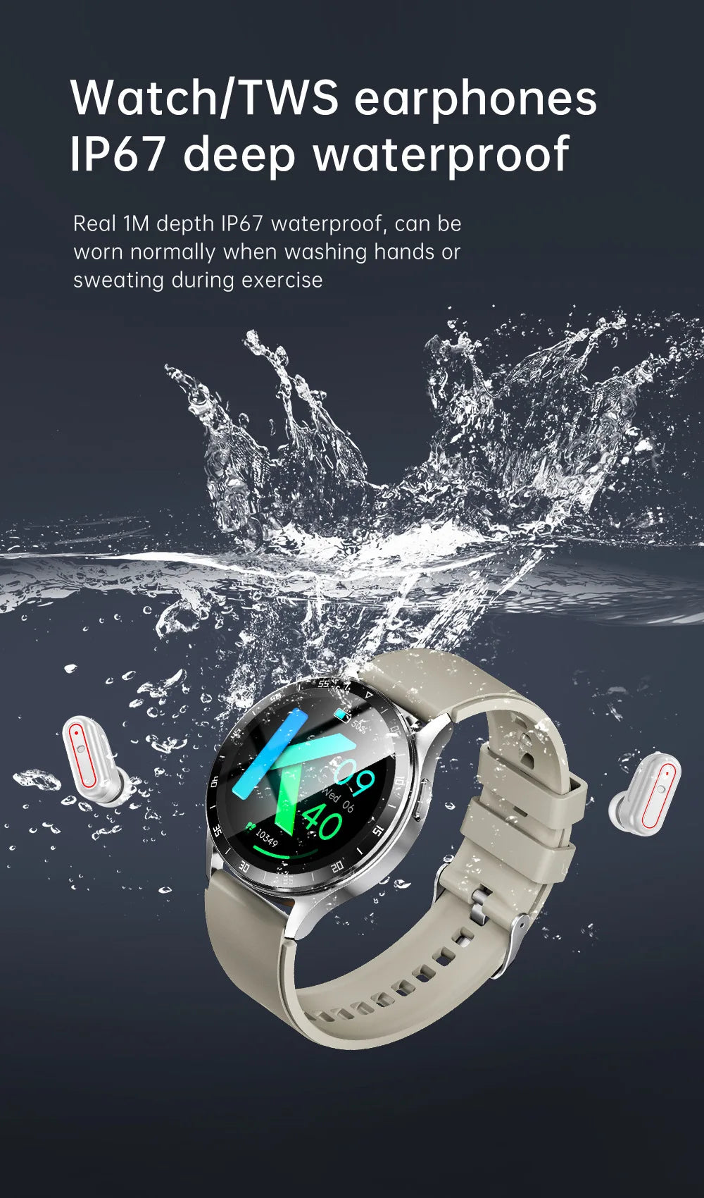 X10 2-in-1 Smartwatch and Headphones in One, Popular Model