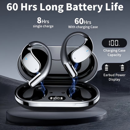 Wireless earbuds, 80 hours battery life, LED display