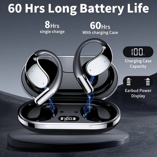 Wireless earbuds, 80 hours battery life, LED display