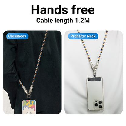 Phone strap fast charging cable combination, 60W, C-type