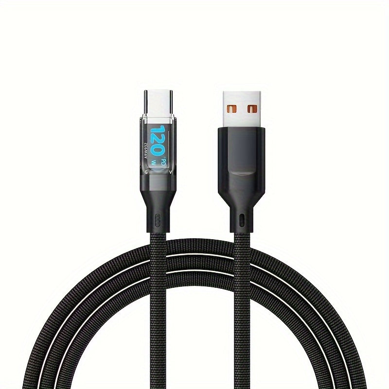 Fast charging cable 140W, 6A, LED display