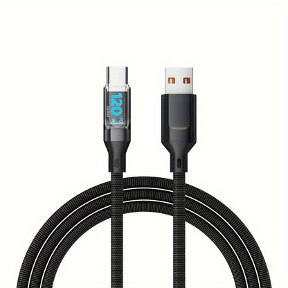 Fast charging cable 140W, 6A, LED display