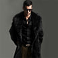 Men's premium fur coat, elegant with a suit collar