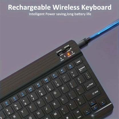 Wireless keyboard and mouse set for tablets, rechargeable