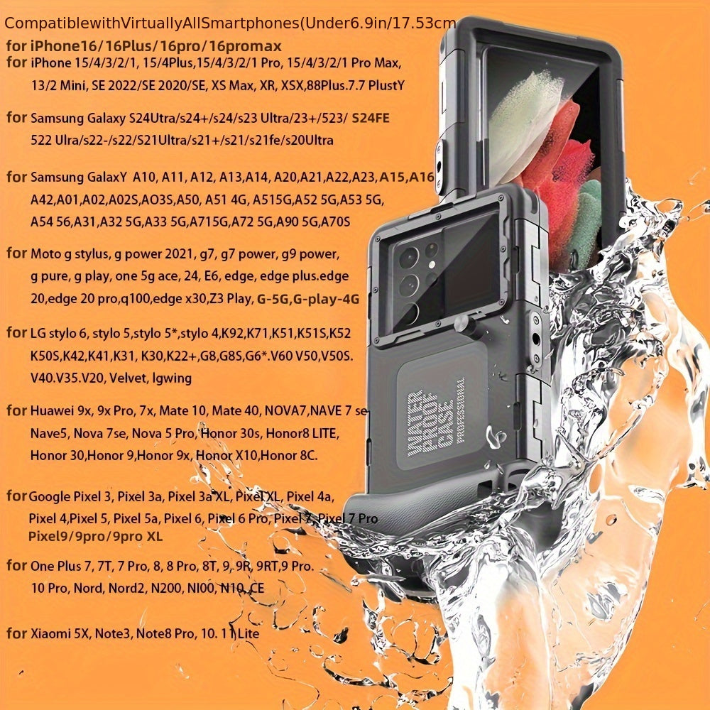 Waterproof phone case for 15m diving