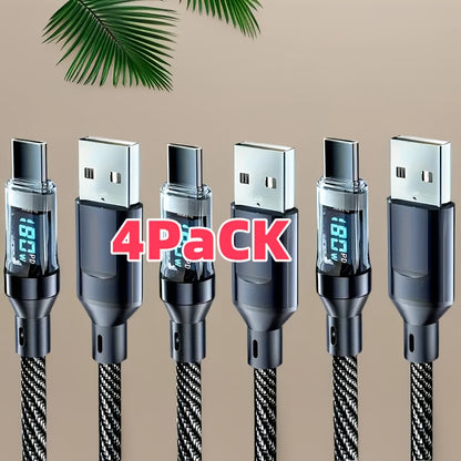 Fast charging cable 140W, 6A, LED display