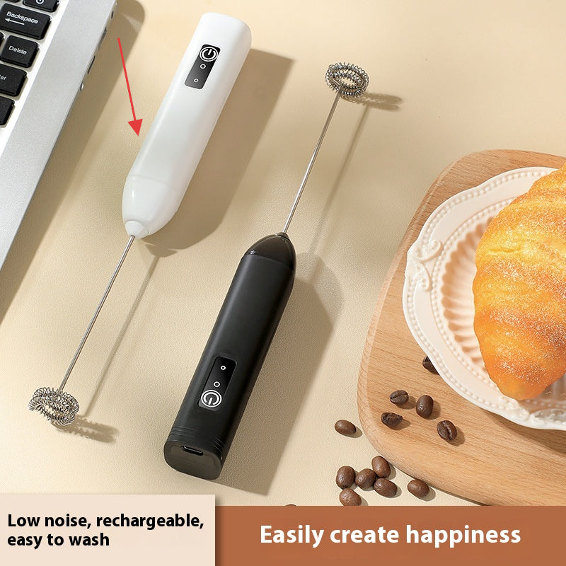 Milk Frother Electric Whisk Egg Beating Electric Small Food Grade Coffee Milk Frother