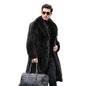 Men's long Mink fur coat, premium business-casual style