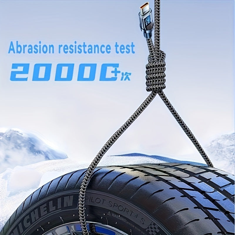 Fast charging cable 140W, 6A, LED display