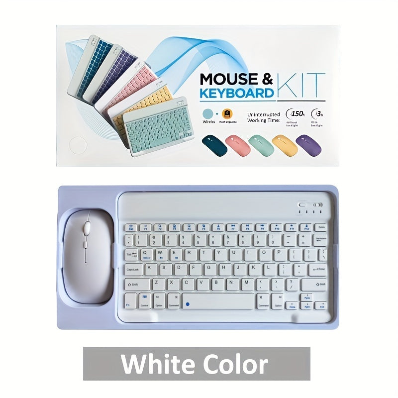 Wireless keyboard and mouse set for tablets, rechargeable