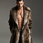 Men's premium fur coat, elegant with a suit collar