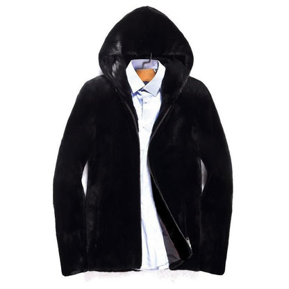 Men's warm fur coat, premium casual style