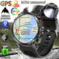 COIUSOR GPS smartwatch with 1.46" AMOLED HD display, LED flashlight