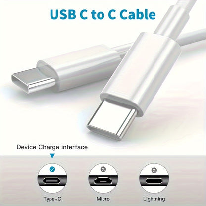Fast charging cable 60W 3A 100cm, USB-Type-C