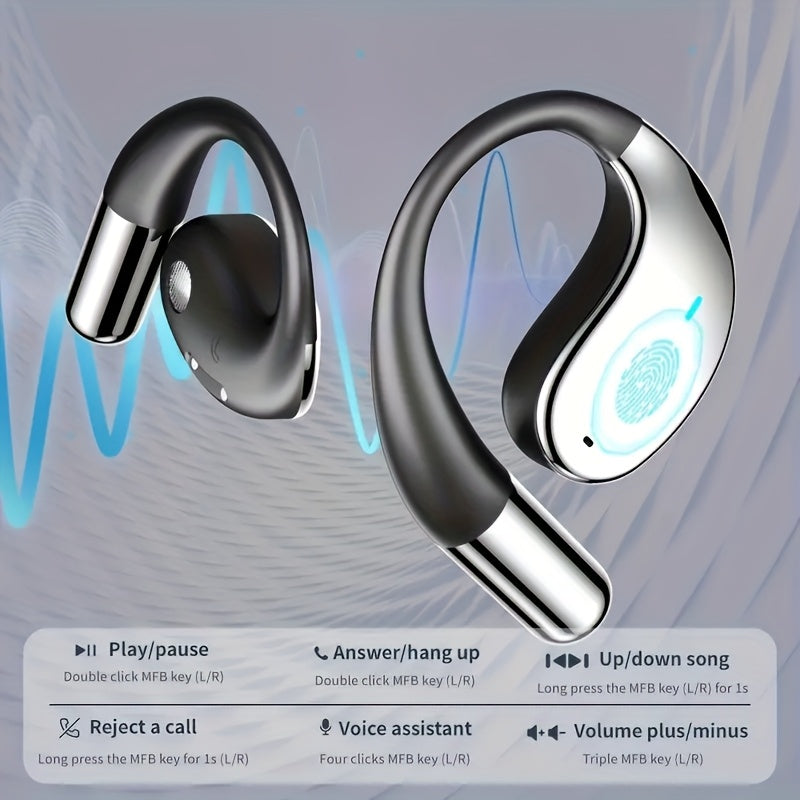 Wireless earbuds, 80 hours battery life, LED display