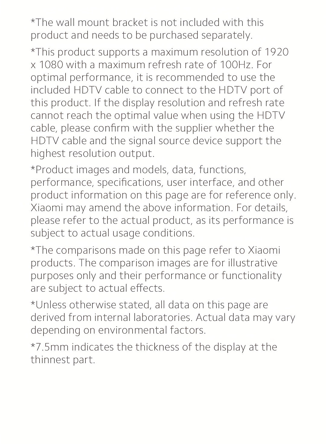 Xiaomi 27" monitor, Full HD, ultra-thin