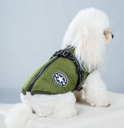 Warm winter dog coat, for small and medium-sized dogs