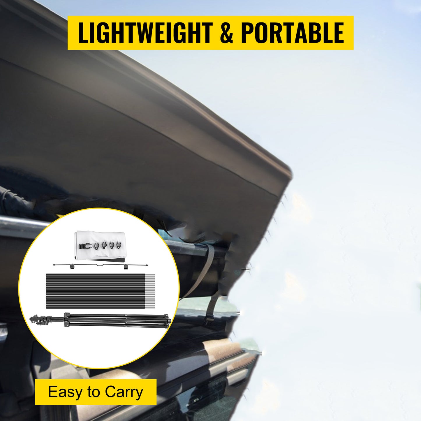 SucceBuy Jalustaprojektorikangas 60-110" – 16:9 4K HD Kannettava Kotiteatteri